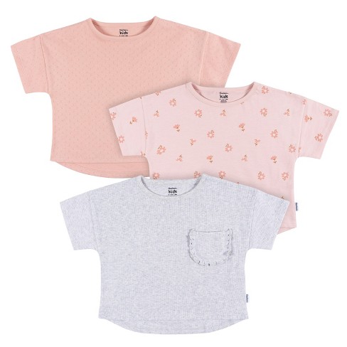 Gerber Toddler Girls' T-shirts - Flower - 18 Months - 3-pack : Target