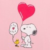 Men's Peanuts Snoopy Heart Balloon Short Sleeve Graphic T-Shirt - Pink - image 2 of 3