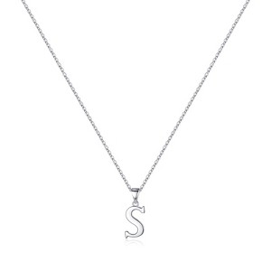 Turandoss S925 Sterling Silver Initial Necklaces for Girls Women, Dainty Initial Jewelry Birthday Gifts - 1 of 4