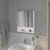 GlasFlength Decorative Wall Mirrors Bathroom Decor Cabinet Accent Mirror Vanity Medicine Cabinet Mirrors for Bathroom Wall, White, 19.7"*5.9"*23.3" - 2 of 4