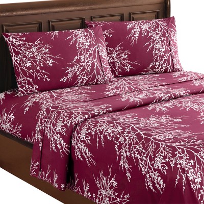 Collections Etc 4pc Foliage Sheet Set