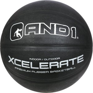 AND1 Xcelerate Rubber Basketball: Official Regulation Size 7 (29.5”) Streetball, Made for Indoor/Outdoor Games - 1 of 4