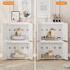 Homhougo Cat Litter Box Enclosure, Hidden Litter Box Furniture for Cats, Wooden Litter Box Enclosure Furniture, Side End Table - 4 of 4