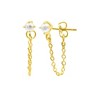 Adornia 14k Gold Plated Chain and Freshwater Pearl Wrap Around Drop Earrings - image 4 of 4