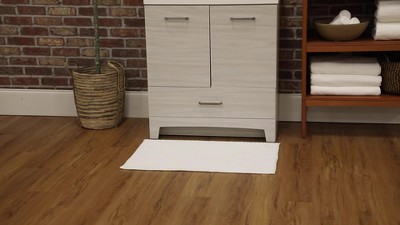 White Tufted Chenille Bath Runner 20"x58" Recycled Polyester