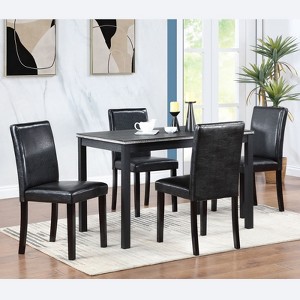 NicBex Dining Table Set for 6 Morden Kitchen Table with MDF Tabletop, Crystal Decoration and 4 PU Chairs for Dining Room - 1 of 4