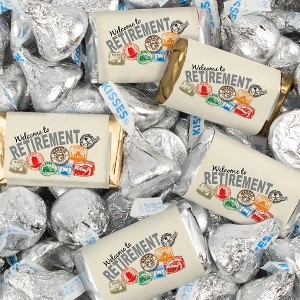 116 Pcs Retirement Party Candy Favors Hershey's Miniatures & Kisses by Just Candy (1.5 lbs) - Travel - 1 of 2