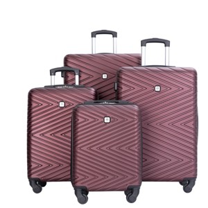 FURNIinspire Bag and Luggage Sets 4 Piece Stylish Suit Cases Lightweight Suitcases with Wheels for Travel Business, Red, 18.78"*10.83"*28" - 1 of 4