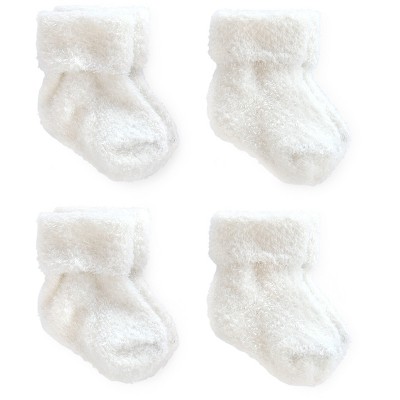 Baby 4pk Ankle Socks Set - Just One You™ made by carter's® White 0-3M