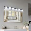 Dolonm Modern Chrome LED Vanity Light, Square Acrylic Lampshades Wall Mount Fixture for Bathroom, Mirror Lighting - 4 of 4