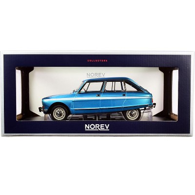 1974 Citroen Ami Super Delta Blue Metallic with White Stripes 1/18 Diecast Model Car by Norev