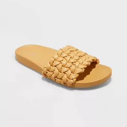 Women's Renae Slide Sandals - Universal Thread™ Mustard Yellow 12