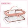 Unique Bargains PVC Zipper Clear Portable Makeup Bags and Organizers 2 Pcs - 2 of 4