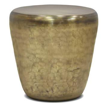 20" Beaton Metal Side Table Antique Gold - WyndenHall