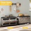 Shoe Storage Bench with Flip Drawers & Coat Rack, Shoe Cabinet - 4 of 4