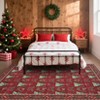 Washable Christmas Rug Xmas Tree Floor Mats with Non-Slip Backing, Kitchen - 3 of 4