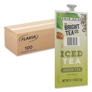 Flavia The Bright Tea Co. Iced Green Tea with Honey Freshpack - Case of 100 - 0.07 Oz - 1 of 4
