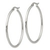 Black Bow Jewelry 2mm Stainless Steel Classic Round Hoop Earrings - 40.5mm (1 1/2 Inch) - 2 of 4