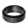 Steeltime Men's black ip stainless steel spinner ring - 2 of 4