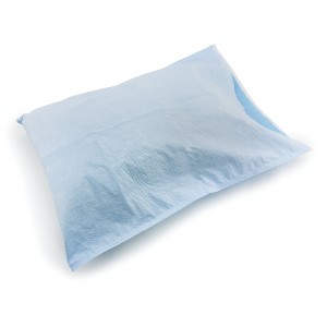 McKesson Pillowcase Standard 21 x 30" Disposable Blue Tissue / Poly 18-918 100 Ct - 1 of 4