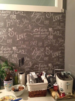 Chalk Board Grey Wallpaper