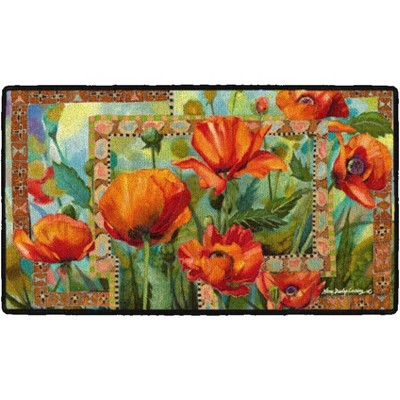 1'6"x2'8" Rectangle Indoor and Outdoor Floral Nylon Accent Rug Multicolored - Brumlow Mills