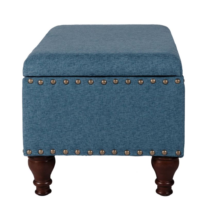 Large Rectangle Storage Bench with Nailhead Trim - HomePop, 4 of 13