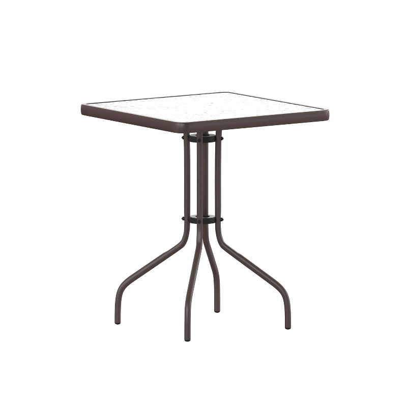 Flash Furniture Barker 23.5'' Square Tempered Glass Metal Table, 1 of 13