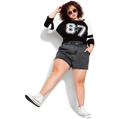 Plus size shorts on sale target