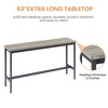 KTMBDW 4-Piece Bar Table and Chairs Set, Modern Wood Table with 3 PU Cushion Bar Stools, Space Saving Table for Home & Kitchen, Black Frame - 4 of 4