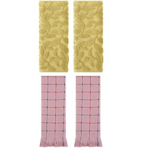REGALWOVEN 4 Pcs Cotton Bathroom Absorbent Soft Boho Hand Towel - 1 of 4