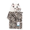 Hudson Baby Unisex Baby Plush Bathrobe and Toy Set, Leopard, One Size - 2 of 4