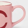 16oz Stoneware Monogram Mug 'C' Pink - Opalhouse™
