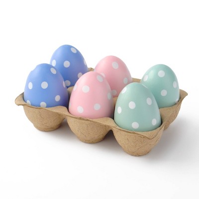 6ct Wooden Easter Eggs - Bullseye's Playground™