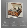 Notoriart Vintage Record Player Bar Cart Art For Men Framed - 3 of 4