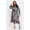 Women's Plus Size Sienna Print Dress - black | CITY CHIC - 2 of 4