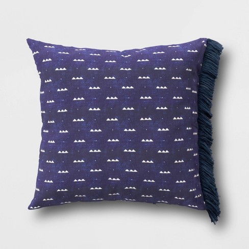 Navy blue outlet outdoor lumbar pillow