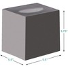 Dwellza Home Square Set of 2 Plastic Decorative Facial Tissue Box Cover Fits Any Vanity Countertop, Bedroom Dresser, Office Desk or Bathroom Decor - 3 of 4