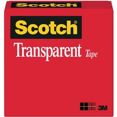 Scotch Transparent Tape 1/2 x 72 yds. 1/Roll 600-122592