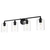 Elegant Lighting Mayson 4 light Black and Clear Bath Sconce - 2 of 4