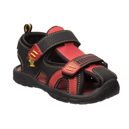 Rugged Bear Boys Mighty Dinosaur Hook And Loop Closed Toe Sport Sandals.  (toddler/little Kids). - Navy/red, 5 : Target