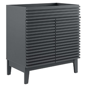 Modway Render 30" Particleboard and Laminate Bathroom Vanity Cabinet in Gray - 1 of 4