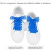 INSPIRE CHIC Sneakers Flat Snow Yarn Wide Transparent Shoe Laces 1" Width 2 Pairs - 2 of 4