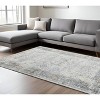 8' Gray Silver And Rust Medallion Runner Rug - 2 of 4