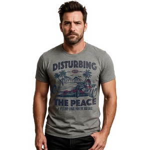 National Hot Rod Association NHRA Car, Disturbing the Peace If it's too loud, you're too old on Athletic Heather Youth T-Shirt - 1 of 3