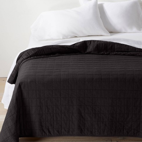 Black linen blanket new arrivals