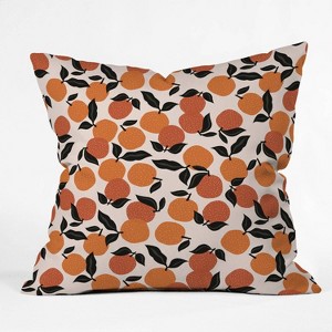 16"x16" Alisa Galitsyna Orange Garden Throw Pillow - society6: Indoor Soft, Zippered, Machine Washable - 1 of 4