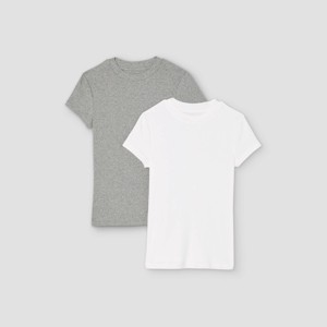 Women's Short Sleeve Ribbed 2pk Bundle T-Shirt - A New Day™ - 1 of 3