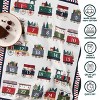 Folkulture Christmas Kitchen Towels Set of 3 (26" x 20") for Christmas Decor, 100% Cotton Hand Towel for Women or Mom (Xmas Train Advent) - 4 of 4