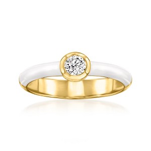 Ross-Simons 0.25 Carat Bezel-Set Lab-Grown Diamond Ring With White ...